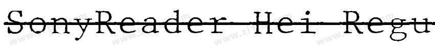 SonyReader Hei Regul字体转换